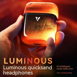 Liup Lp1 Earphone Luminous Quicksand Wireless Bluetooth Earbuds Active Noise Reduction Gaming Headphones Low Latency Earphones