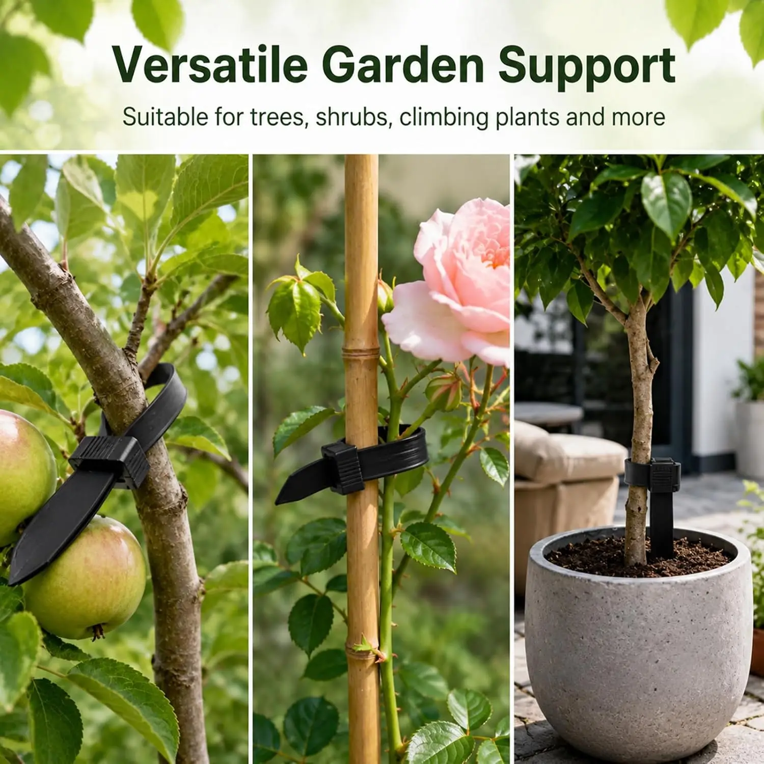 10Pcs Tree Ties Rubber Straps, Adjustable Support Straps – 30x1.3cm Tree Stakes and Ties, for Keep Trees Upright
