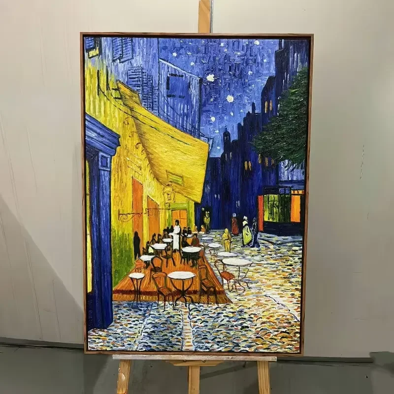 Wholesale Vincent Van Gogh Almond Blossom Oil Painting Hand Painted Reproduction Canvas Wood Art Deco for Interior Decoration