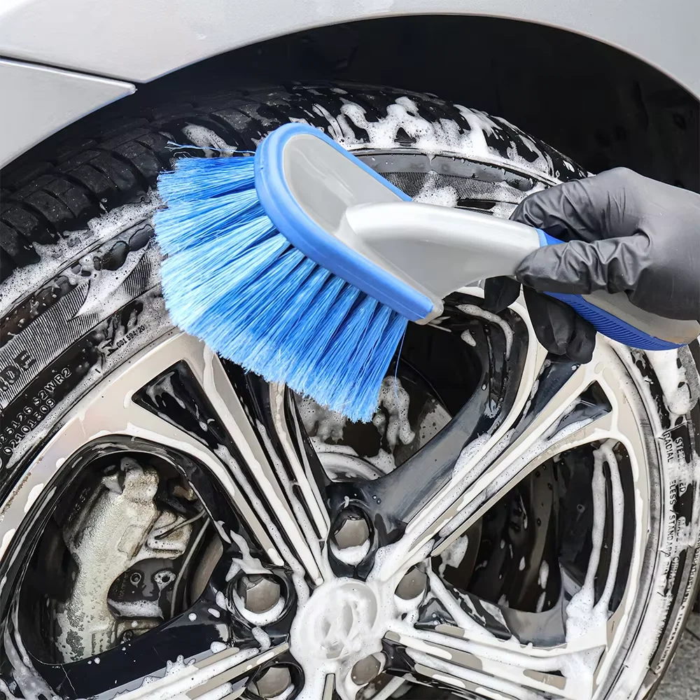 AUTOBRIGHT 3-teiliges Reinigungsbürsten-Set für Autoreifen, Motor-Detailreinigung, lange Bürste, Reifenreinigung, Reinigungswerkzeug mit weichen Borsten – Detail 2