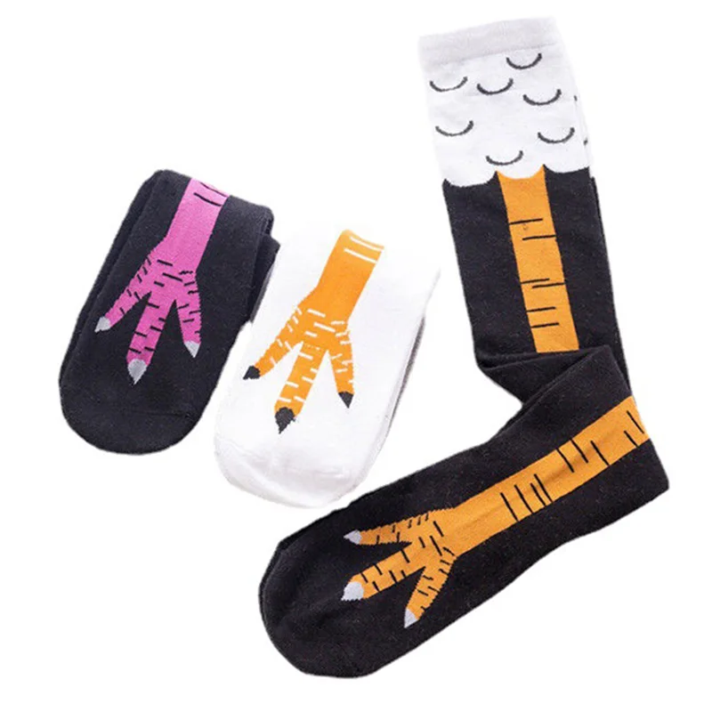 3 Pair Of Women's Thigh Socks Funny Cat Claw Long Leg Socks Cute Streetwear