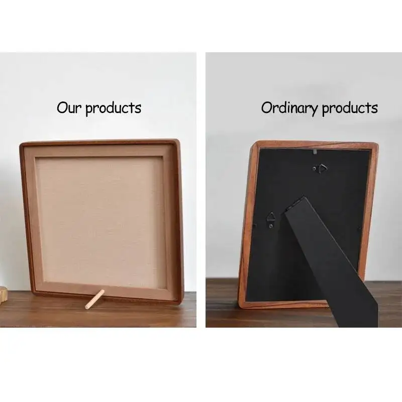 Solid Wood Picture Frame, Decorative  Certificate, Square, High-grade, Black Walnut, Photo Frame Gift, 20x20 cm, 25x25cm