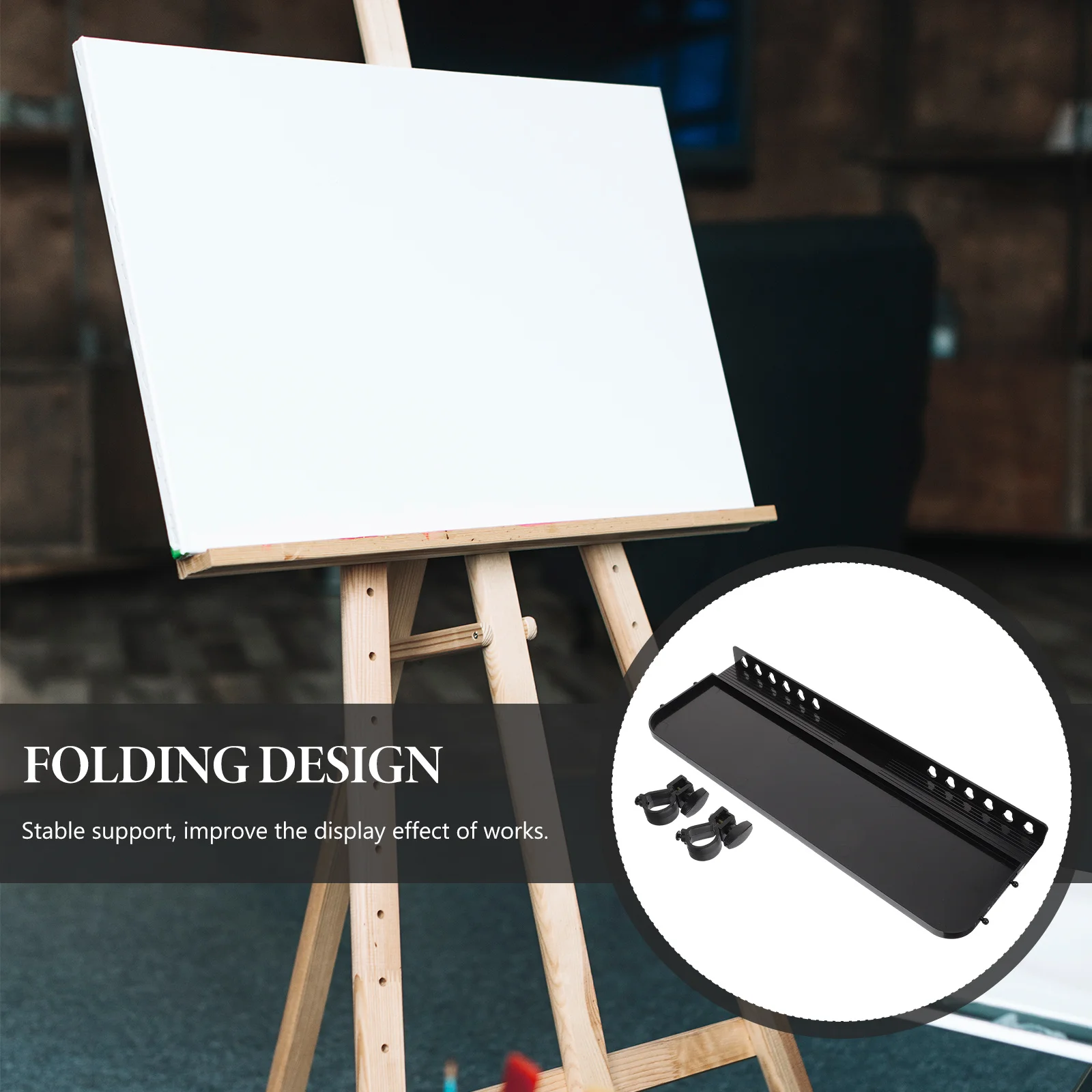 

Paint Trays Easel Detachable Storage Rack Desk Replacement Parts Small Stand for Painting Canvas Plate