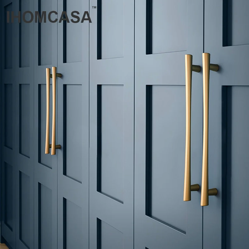 IHOMCASA Gold Black Cabinet Handle Furniture Hardware Closet Kitchen Door Knobs Wardrobe Cupboard Drawer Pulls Nordic Modern