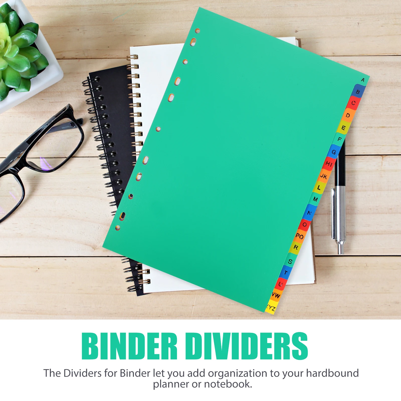 21Pcs Office Binder Dividers Colorful Writable Tabs for Notebook Loose-Leaf Organizing Indexing Classification Page Markers
