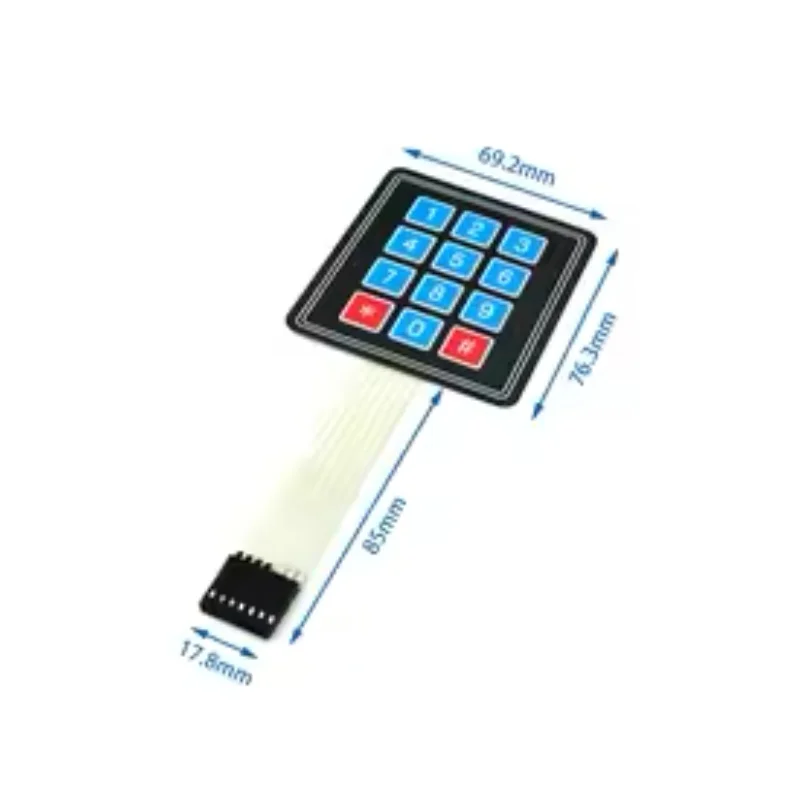 لوحة مفاتيح مصفوفة غشائية 3x4/4x4 - متوافقة مع Arduino وESP32 وESP8266 وRaspberry Pi