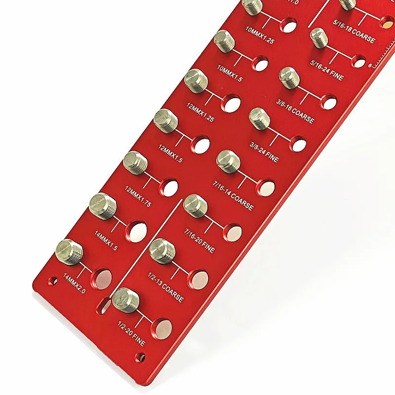 for Nut and Bolt Thread Checker 38 Holes Size Identifier Gauge Standard Metric Fastener Tool