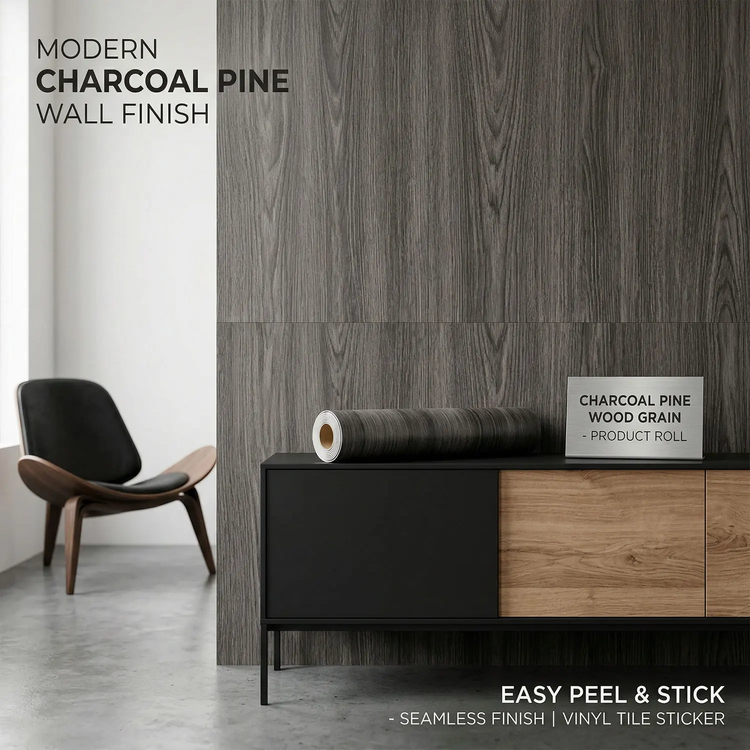 

3m Wood Grain IXPE Imitation Tile Self-Adhesive Wallpaper Bedroom Living Room Decoration Bathroom Waterproof Wall Sticker