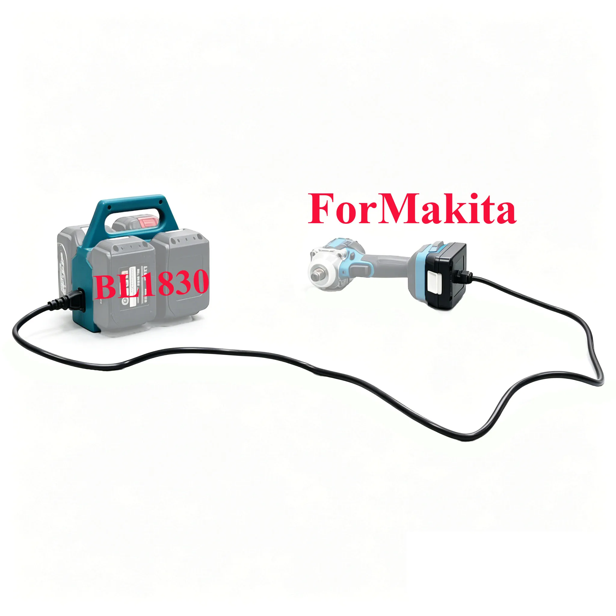 For Makita 18V Lithium Battery Storage Boxes For Milwaukee For DeWALT For LXT Machine Adapter Cable Splitter Line Weight Reducer