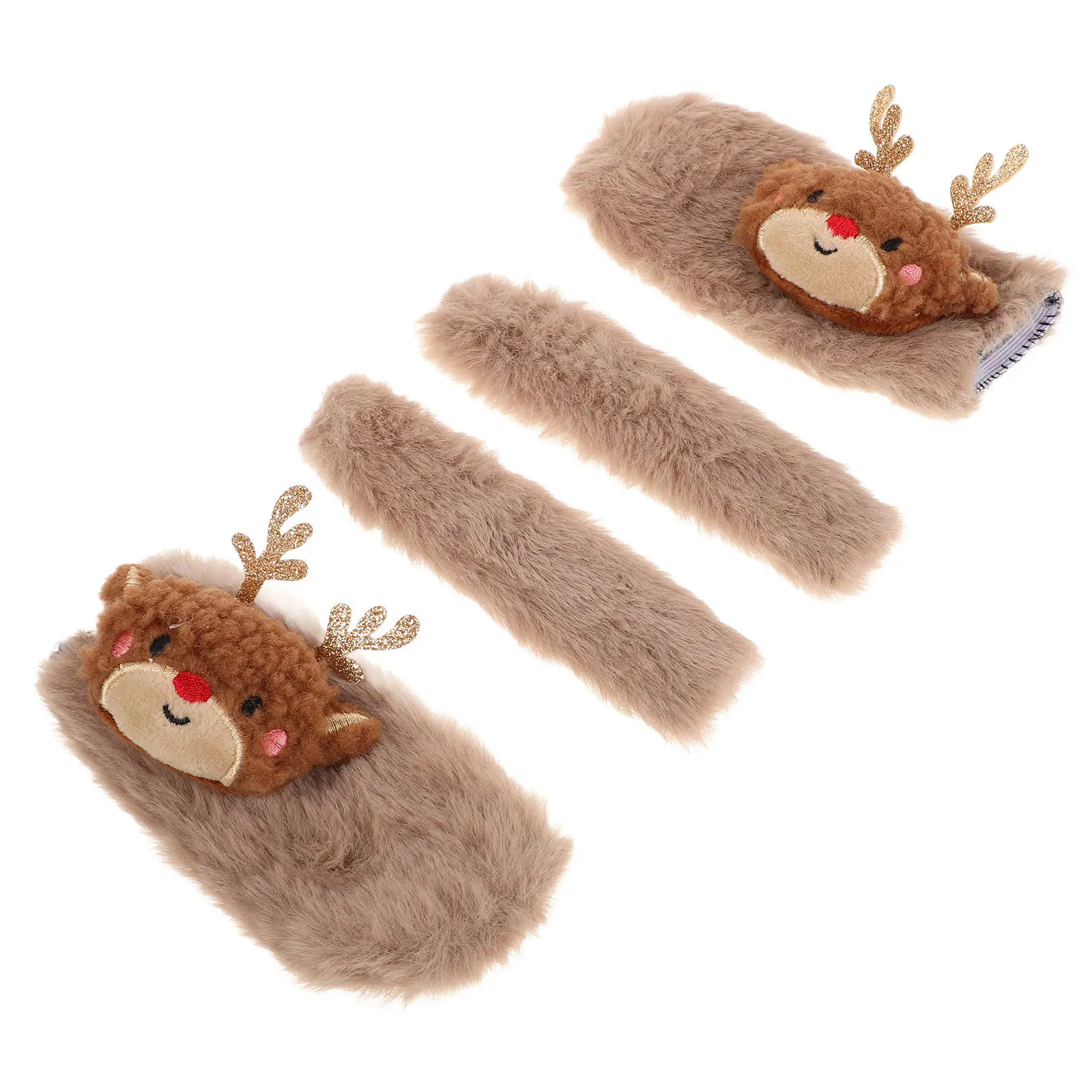 

1 пара милых мягких теплых чехлов на руль с мультяшным дизайном, зимние защитные накладки на руль для мотоциклов и скутеров