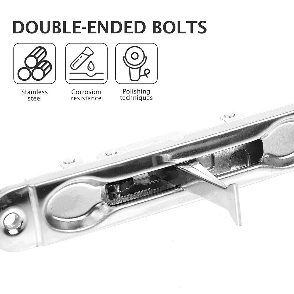 

1Set Fireproof Door Bolt Stainless Steel Heavy Duty Sliding Lock for Security Latch Spring Bolt Installation Home Safety Use