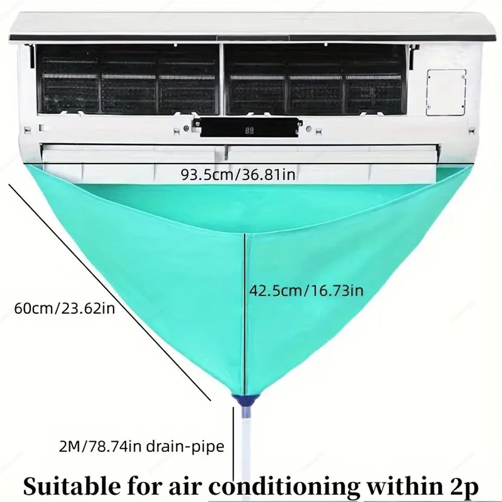 Air Conditioning Cleaning Kit Leak-proof Cover Full Set of Air Conditioner Cleaner with Water Pipe Disassembly-free Clean Tools