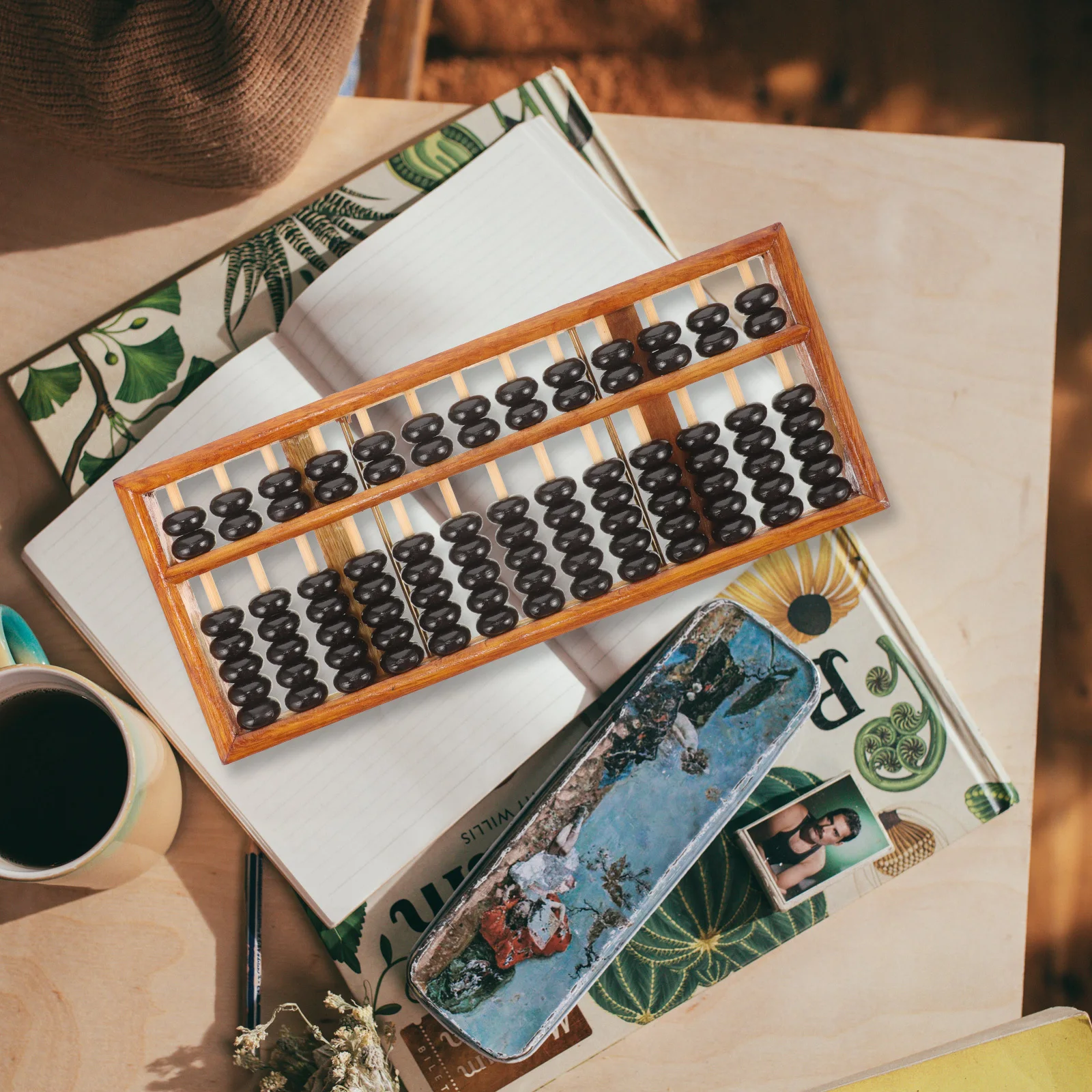 

13 Column Wooden 7 Beads Abacus Abacus For Kids Math Learning Educational Calculation Tool School Home Office Use