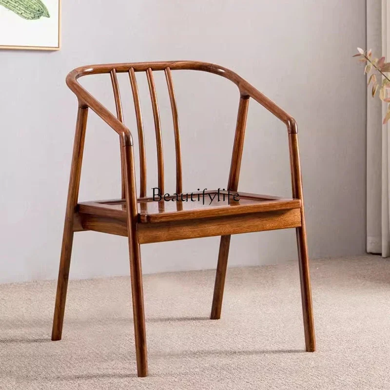 

LModern Chinese solid wood book chair simple family armchair