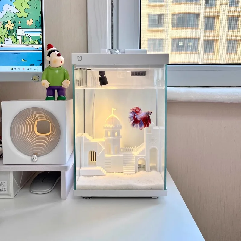 Creative 3D printed architectural model ornaments, home desktop decorations, fish tank landscaping props, underwater castles