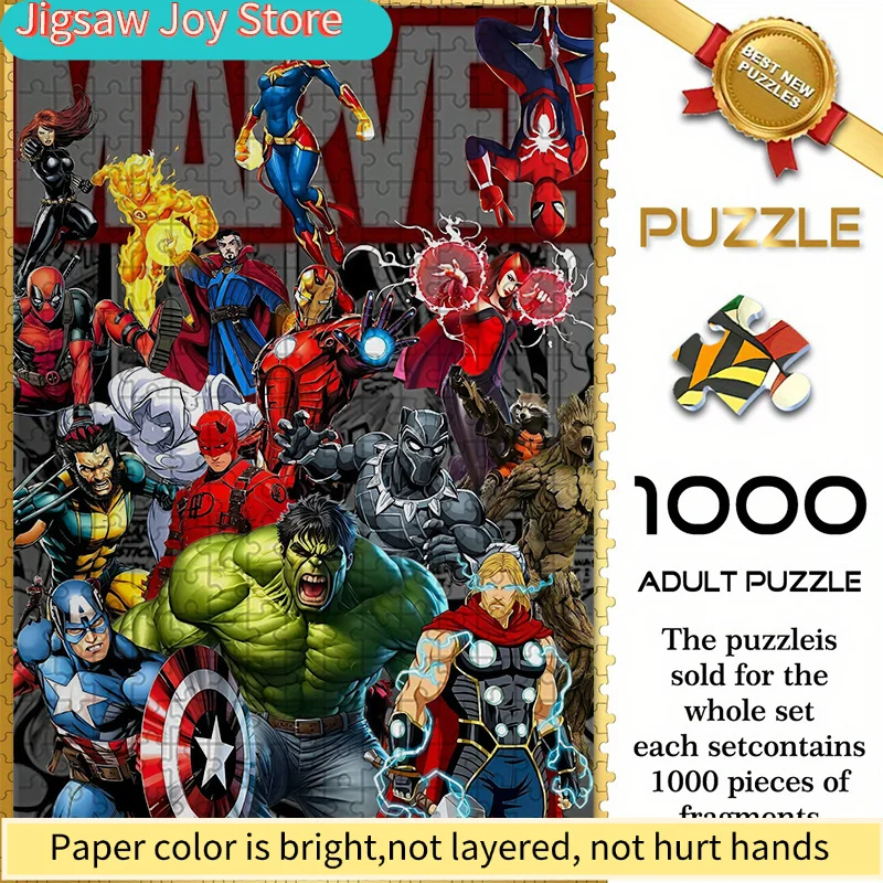 

Бесшовные пазлы на тему Marvel Z10.11-9 с изображением множества супергероев — прочные, толстые, отличная головоломка для развития мозга.