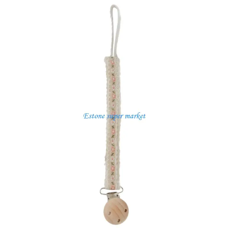 Clip para chupete bebé artesanal 090B, soporte seguro para chupete infantil 260mm para niños y niñas