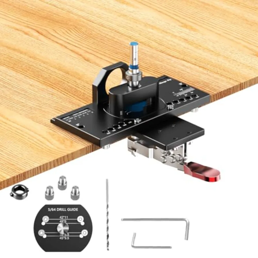 

Metal Concealed Hinge Jig with Quick Clamp and Dust Vacuum Adapter 35mm Concealed Door Hinges Jig, Hole Drilling for Cabinet Mo