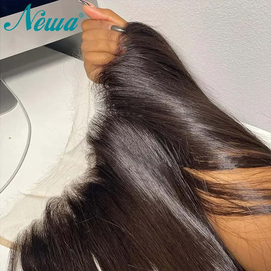 Newa 13x6 Lace Frontal Brazilian Human Hair Pre plucked HD Transparent Swiss Lace Front Only 2x6 7x7 Deep Partig HD Lace Closure