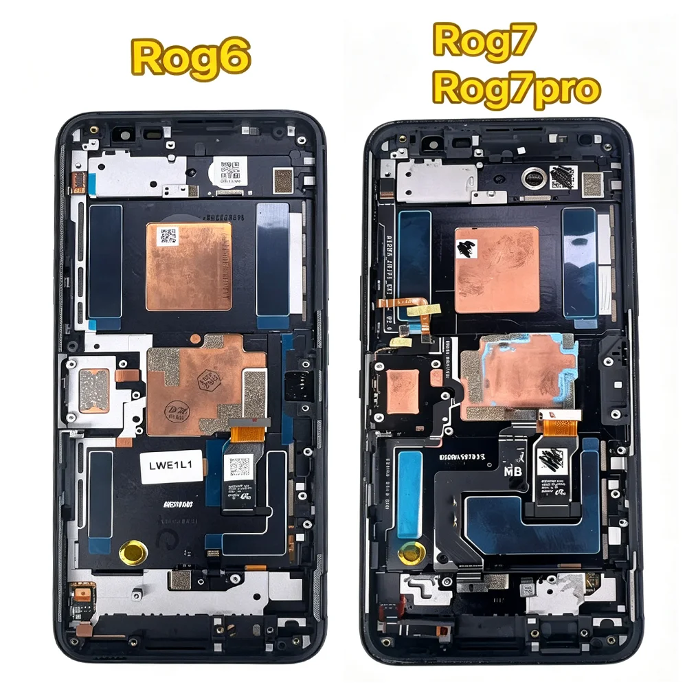 AMOLED Original For Asus ROG 6 Phone 6 6D AI2201C LCD Display Screen Touch Panel Digitizer For Asus ROG 7 Rog7 Phone 7D Frame