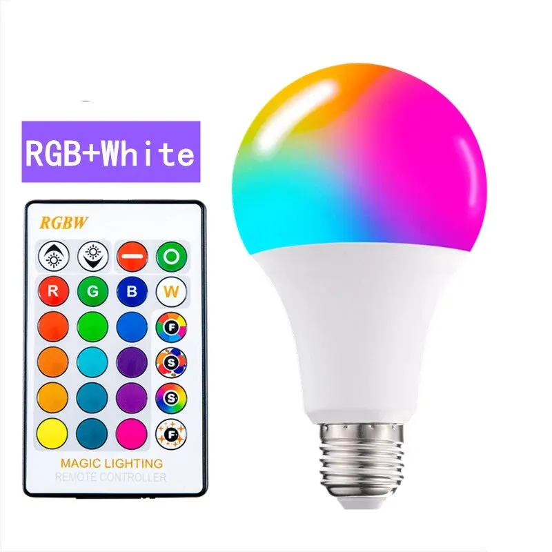 Bombilla Led inteligente A70 RGBW 220V, 15W, Rgb, bola, burbujas y Graffiti, cambio de Color familiar, E27, Bluetooth