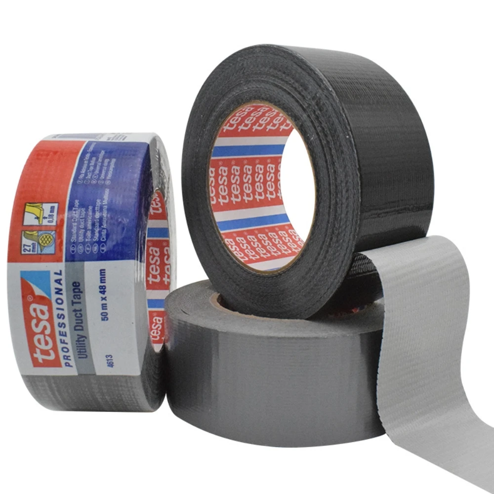Tesa 4613 - Fabric Reinforced Duct Tape for Repairing, Fixing, Bundling, Reinforcing and Sealing
