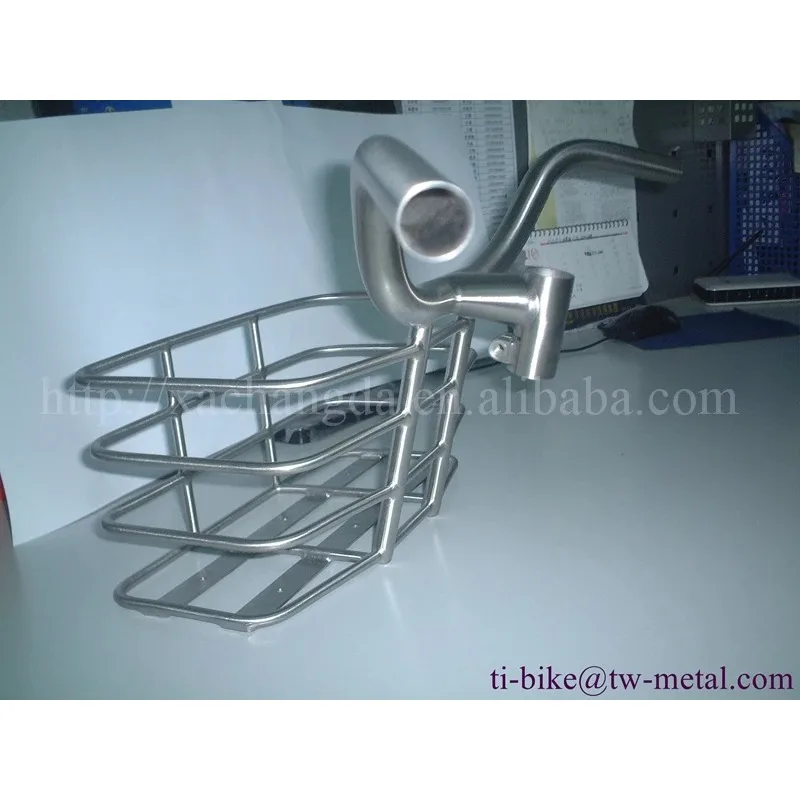 XACD Made Titanium Bicycle Front Rack Ti Bike Front Carrier Customized Bike Frame Basket /ti Bags Holder/ Ti Bicycle Parts view 4