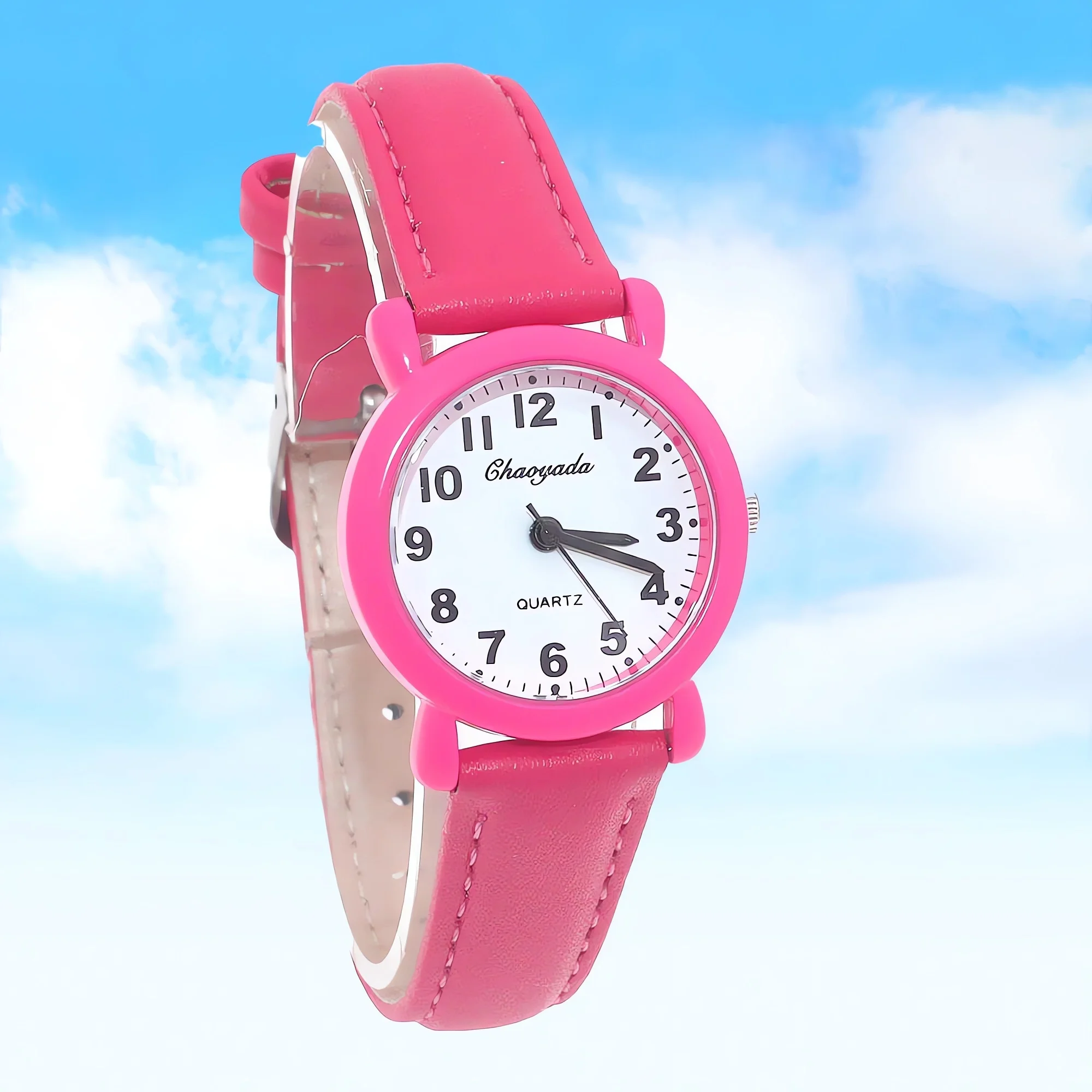 Educational Kids Quartz Wristwatch - Boys & Girls Belt Watch for Telling Time Birthday Christmas Gift