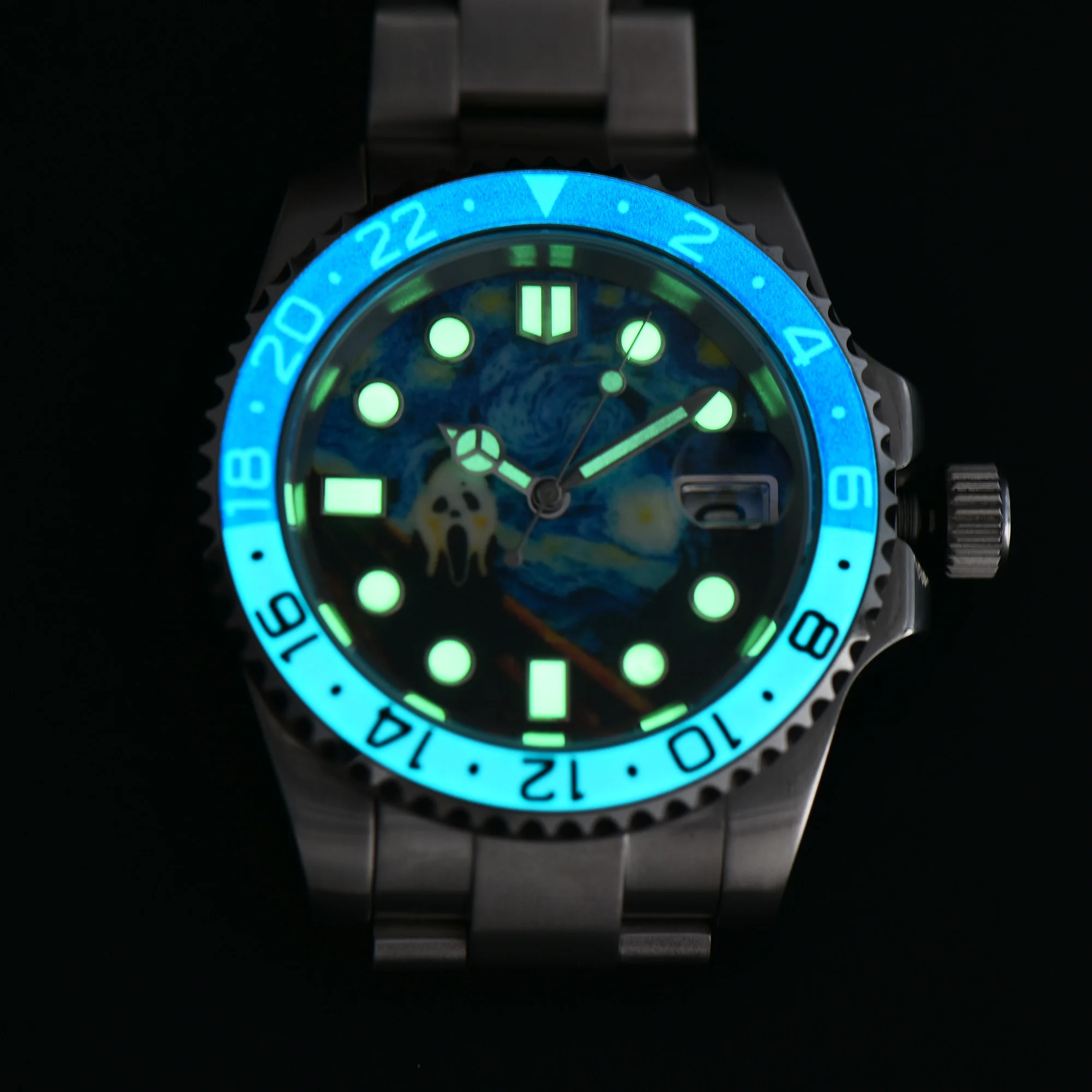 38MM * 31.5MM Case Outer Ring SKX007 SKx011 Diver Watch All Night Glow Resin Ring Mouth Watch Accessory Replacement