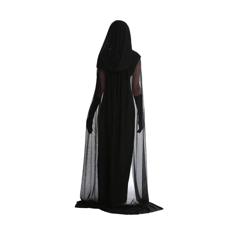 

Witch Costume Dress Women Material Halloween Party Outfits Cosplay Witch Costumes Adult Black Dresses