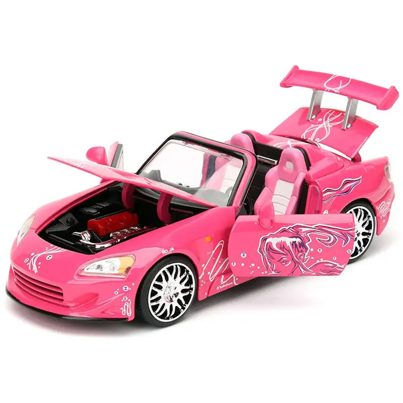 JADA 1:24 Metal Simulation Car Model Speed and Passion Pink Edition Honda Sports Car S2000