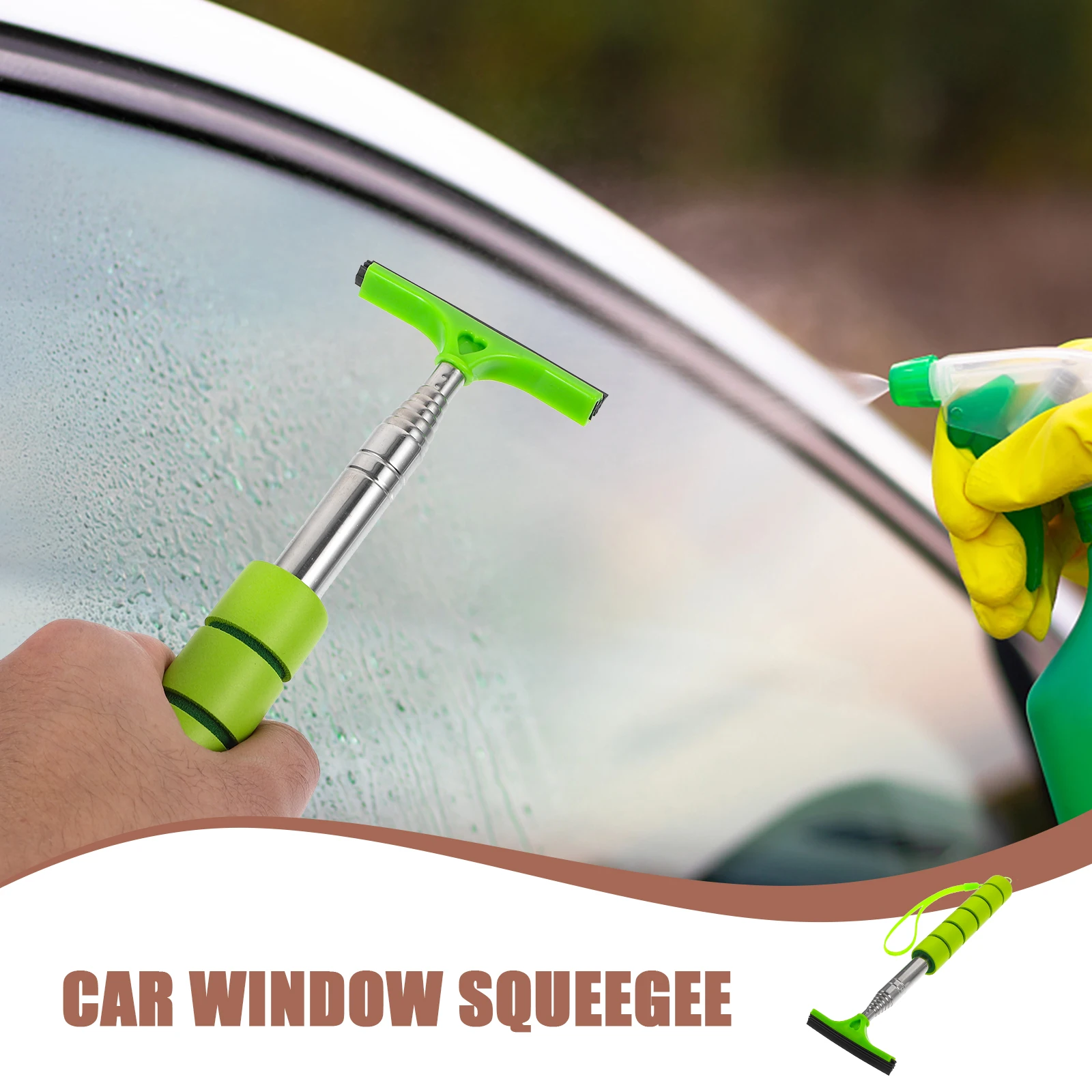 

Retractable Car Mirror Wiper Telescopic Window Cleaner Rear View Squeegee Glass Cleaning Tool Car Side Windshield Rubber