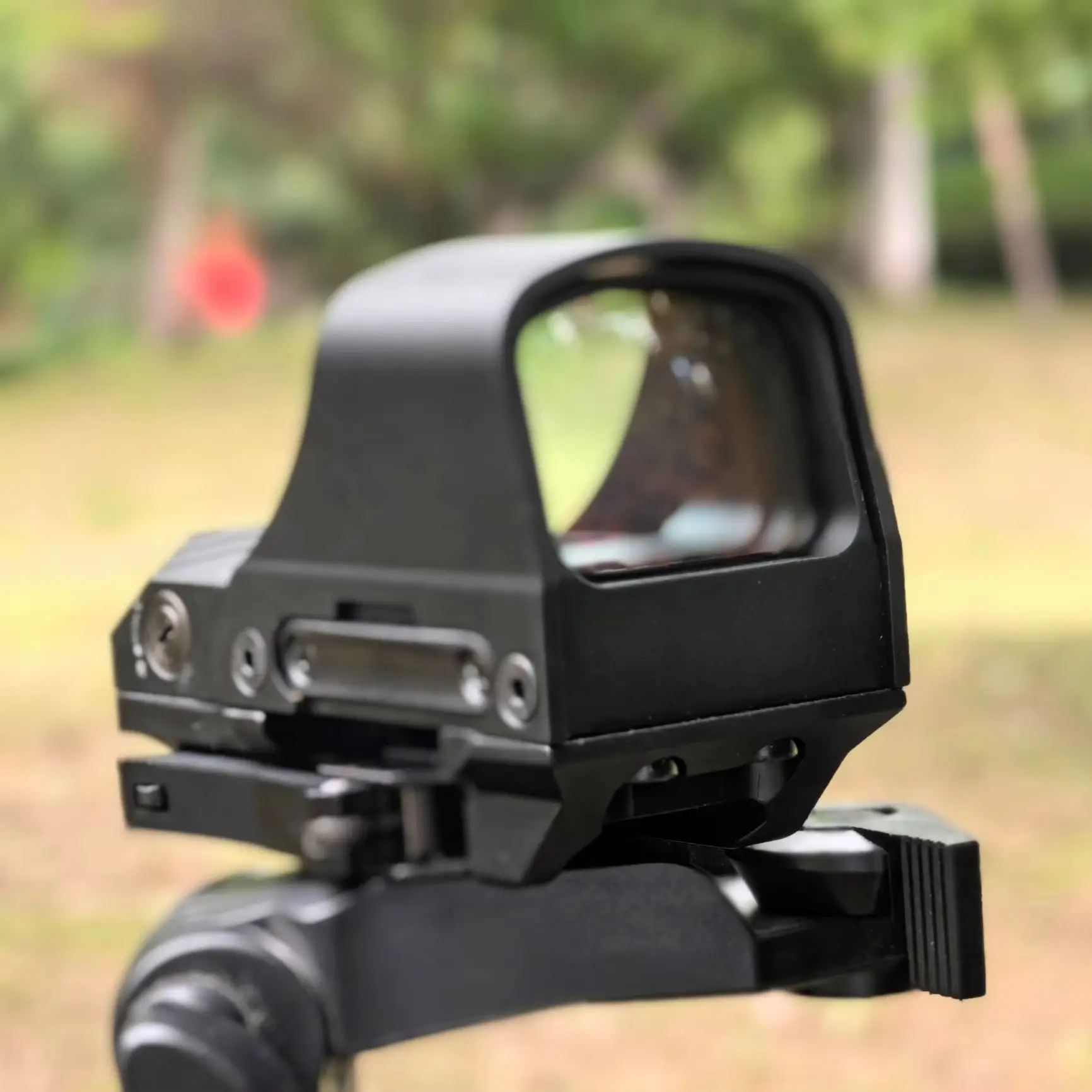 HS510C 3 Multi-Reticle 2 MOA Dot & 65 MOA Circle Open Reflex Optical Sight for Hunting Long Guns - Safe Low-power Solar Energy