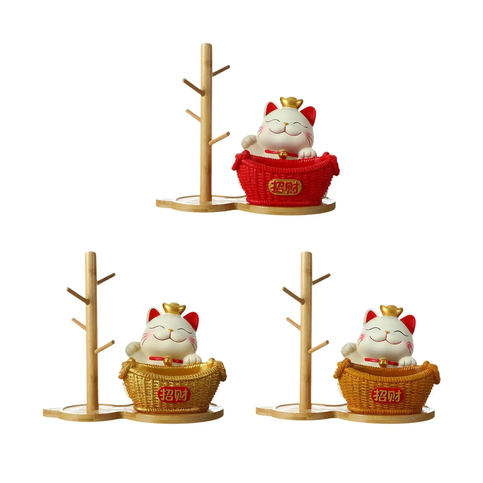 

Поднос для хранения Lucky Cat, коллекционное украшение для входа для стола, магазина, фермерского дома