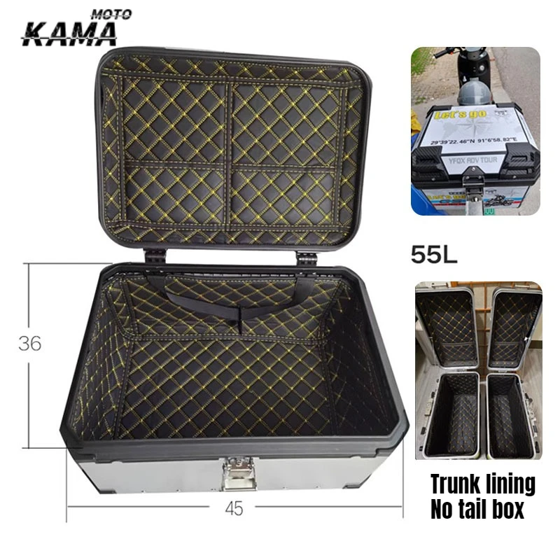 Lining for 28L 36L 40L 43L 55L 65L Aluminum Alloy Trunk Case Liner Luggage Box Inner Container Tail Case PU Leather Lining Bag
