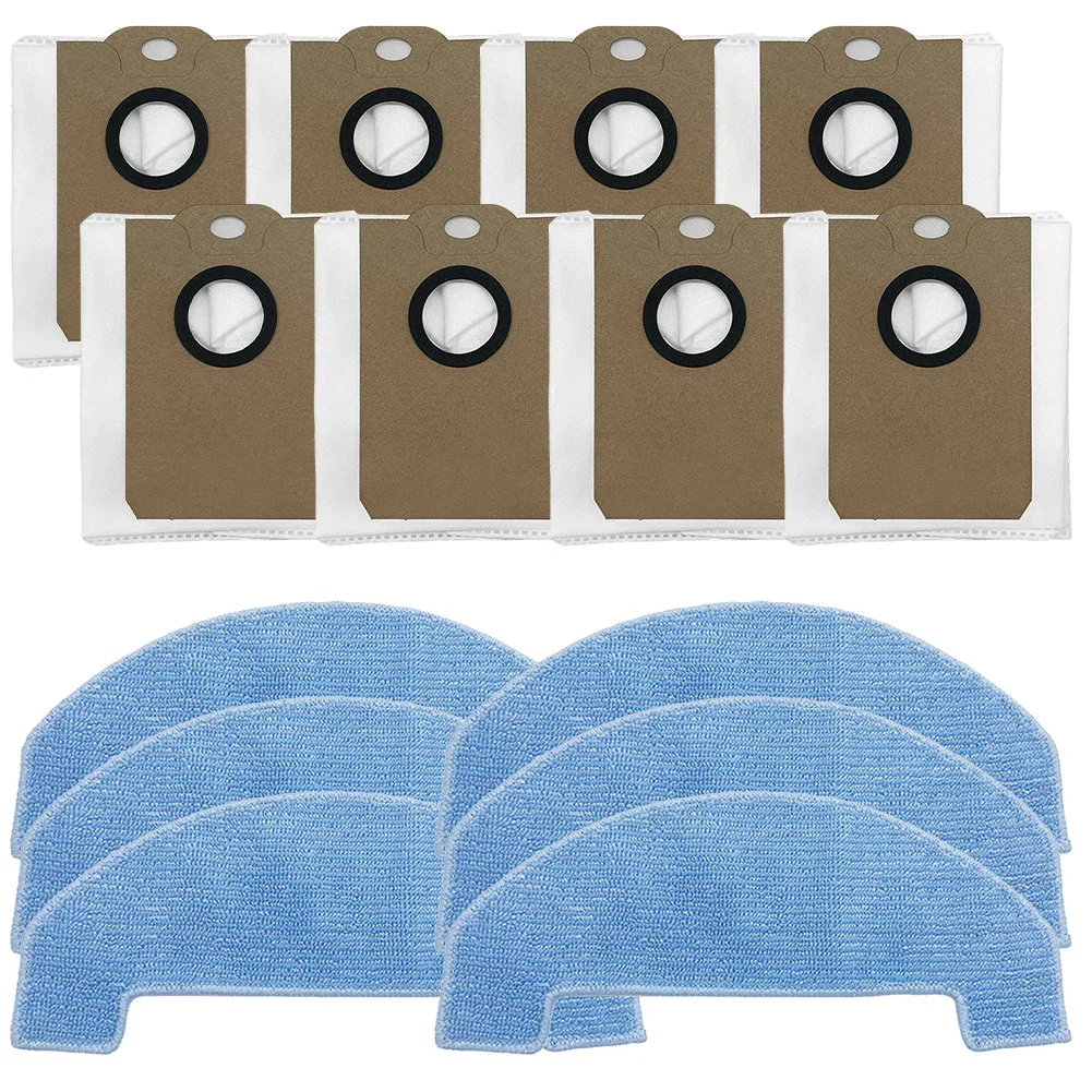 

6 тряпок для швабры и 8 мешков для пыли для Trouver E10 и для Liectroux M70 Pro Эффективный сменный комплект для вашего робота-пылесоса