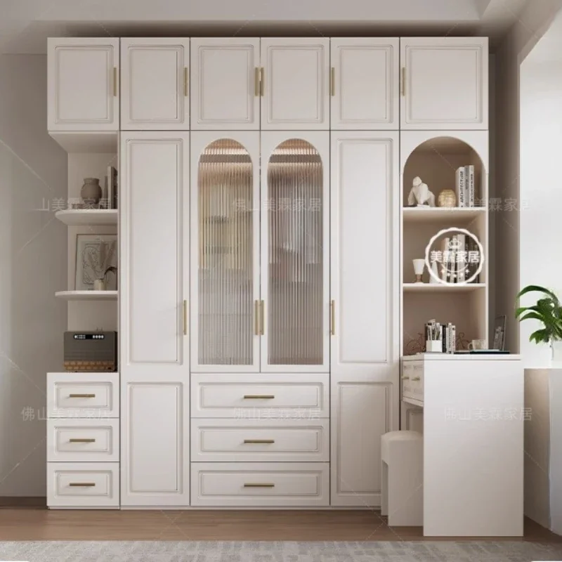 white Closet for clothes Home bedroom Organizer comfortable storage Cabinet/ Closet full save shelves shelf wardrobe furniture