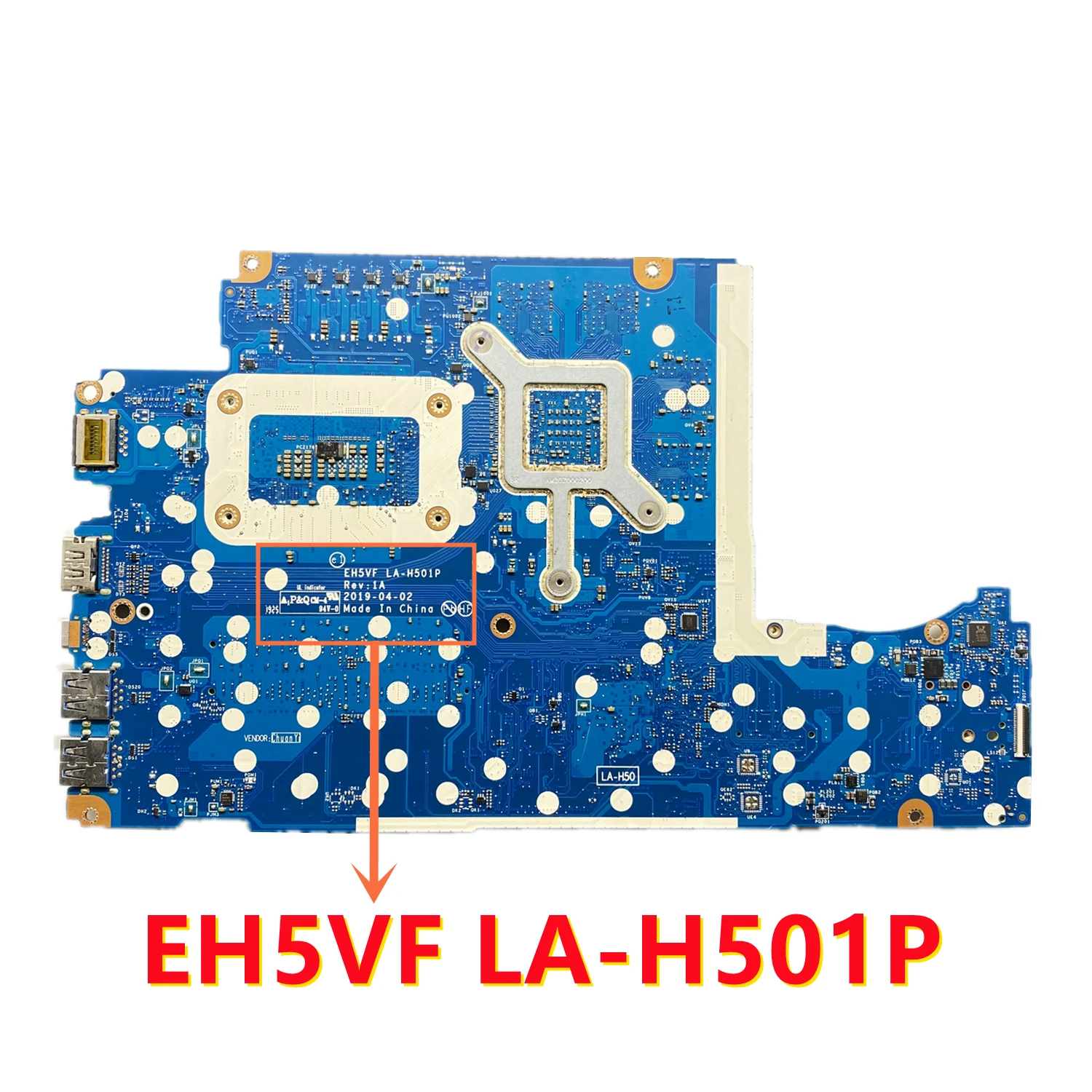 EH5VF LA-H501P For Acer AN515-54 AN715-51 A715-74G Laptop Motherboard With I5-9300H CPU GTX1650 4GB-GPU 100% Tested ok