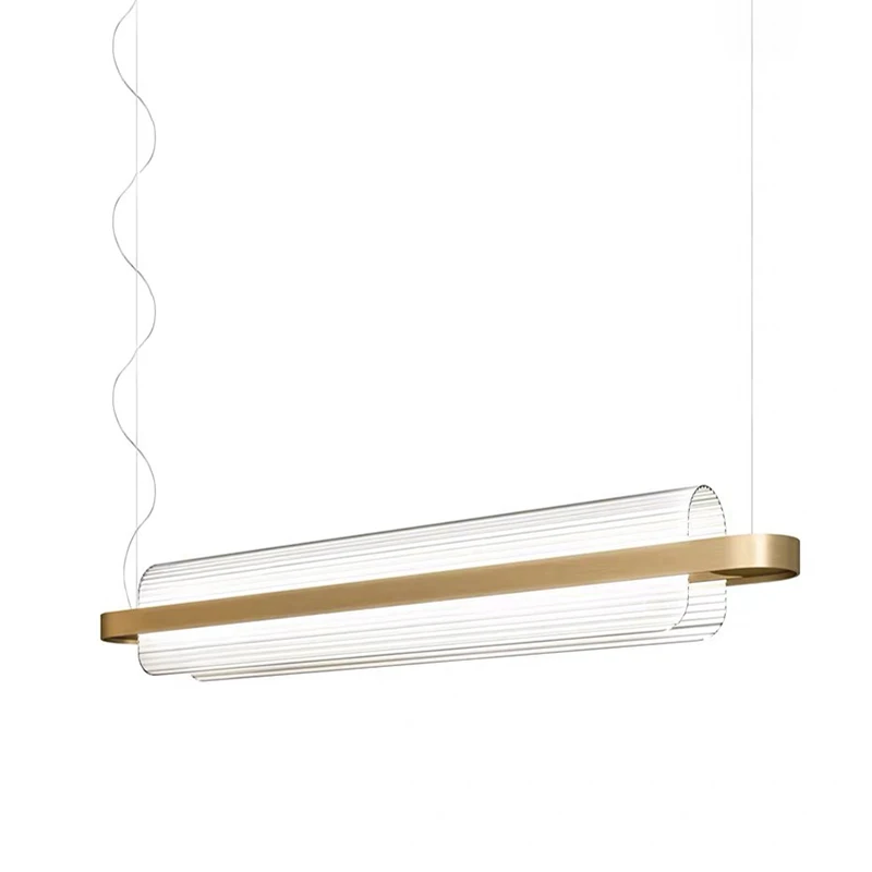 

Long LED chandelier Modern simple light luxury restaurant decoration chandelier