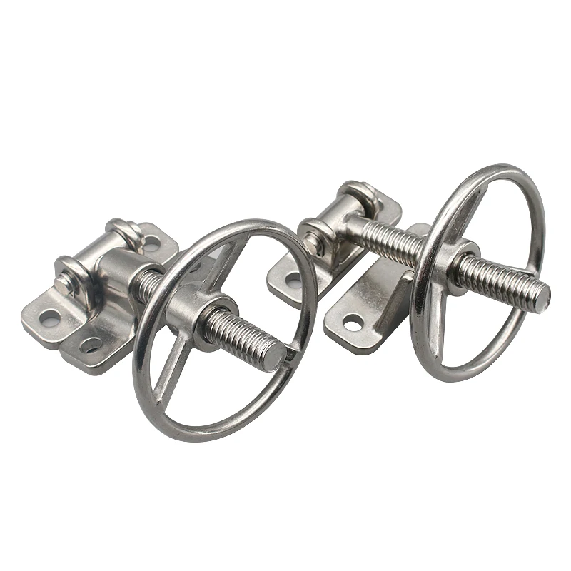 304 Stainless Steel Hinge Steamer Maintenance Door Lock Pressing Hinge Environmental Protection Equipment Door Hand wheel