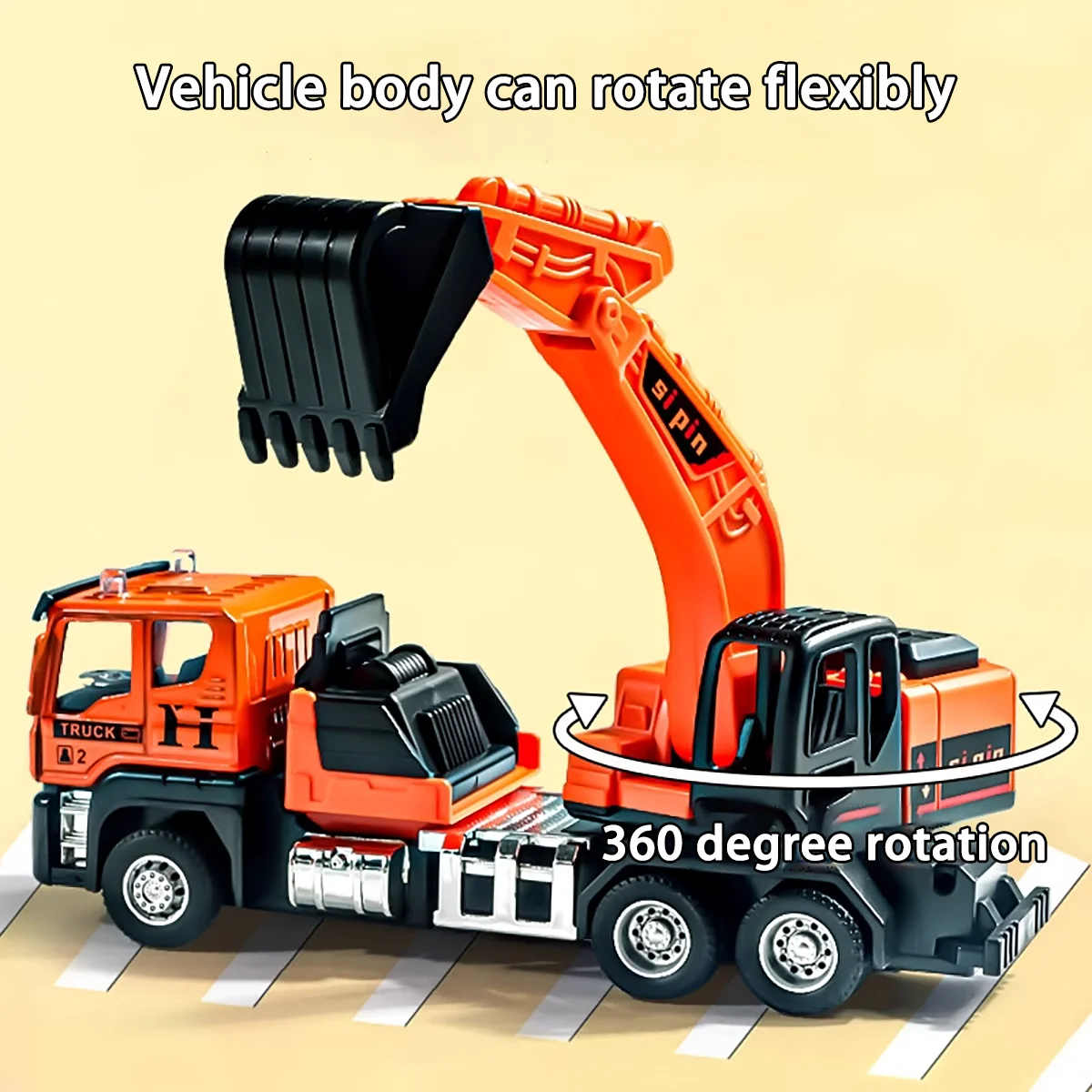 شاحنات خلط الألعاب المصنوعة من السبائك للأطفال، والحفارات، والشاحنات المقلدة، والشاحنات المضخة الطينية للسيارات الهندسية