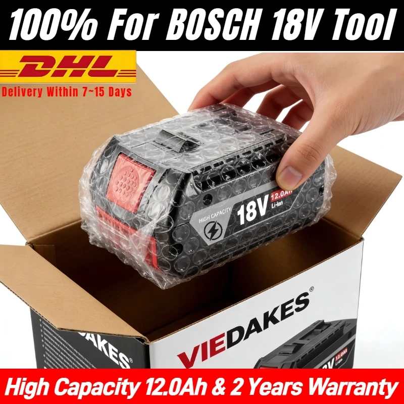 

100% original viedakes for bosch 18v battery 12000mAh rechargeable suitable for bosch 18v aKKyMyЛЯTOP with indicator light