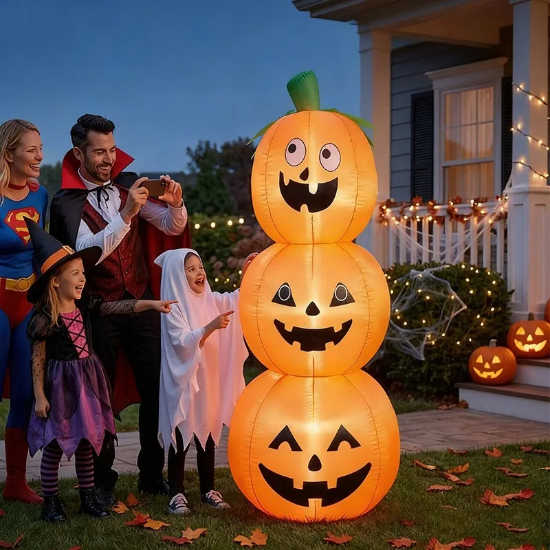 Halloween 1.2-meter stacked inflatable pumpkin air mold outdoor courtyard party decorations Halloween decorations