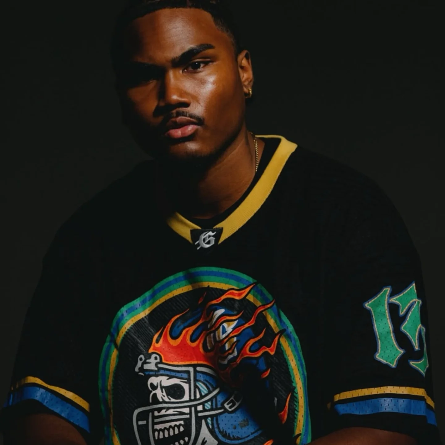 

GODSPEED Мужская бейсбольная майка в стиле ретро с принтом черепа Me Qui Dry ort Sve, модная свободная посадка из полиэфирного волокна