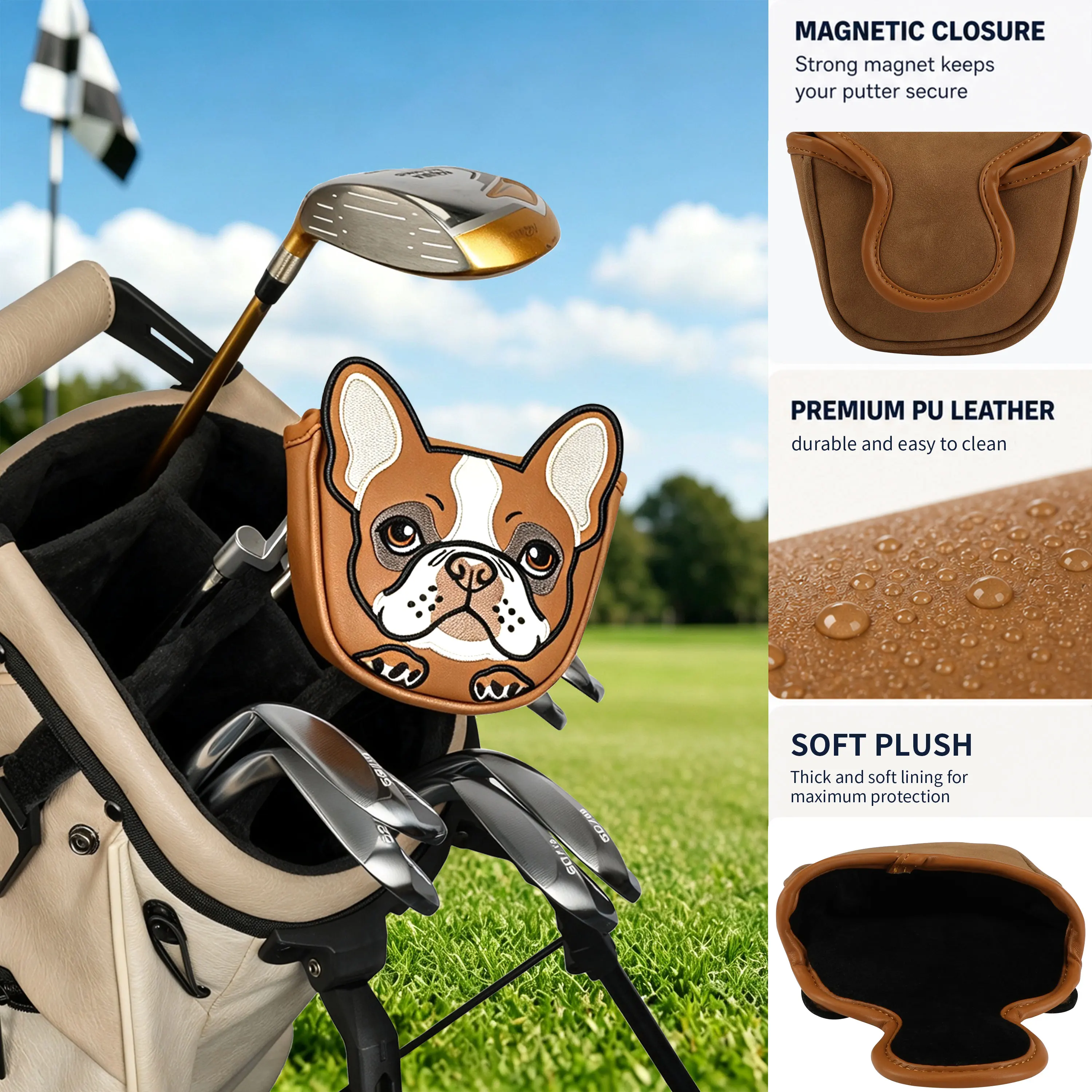 Golf Club Head Cover PU Leathe - Golf Equipment Nearby ulasan dan harga