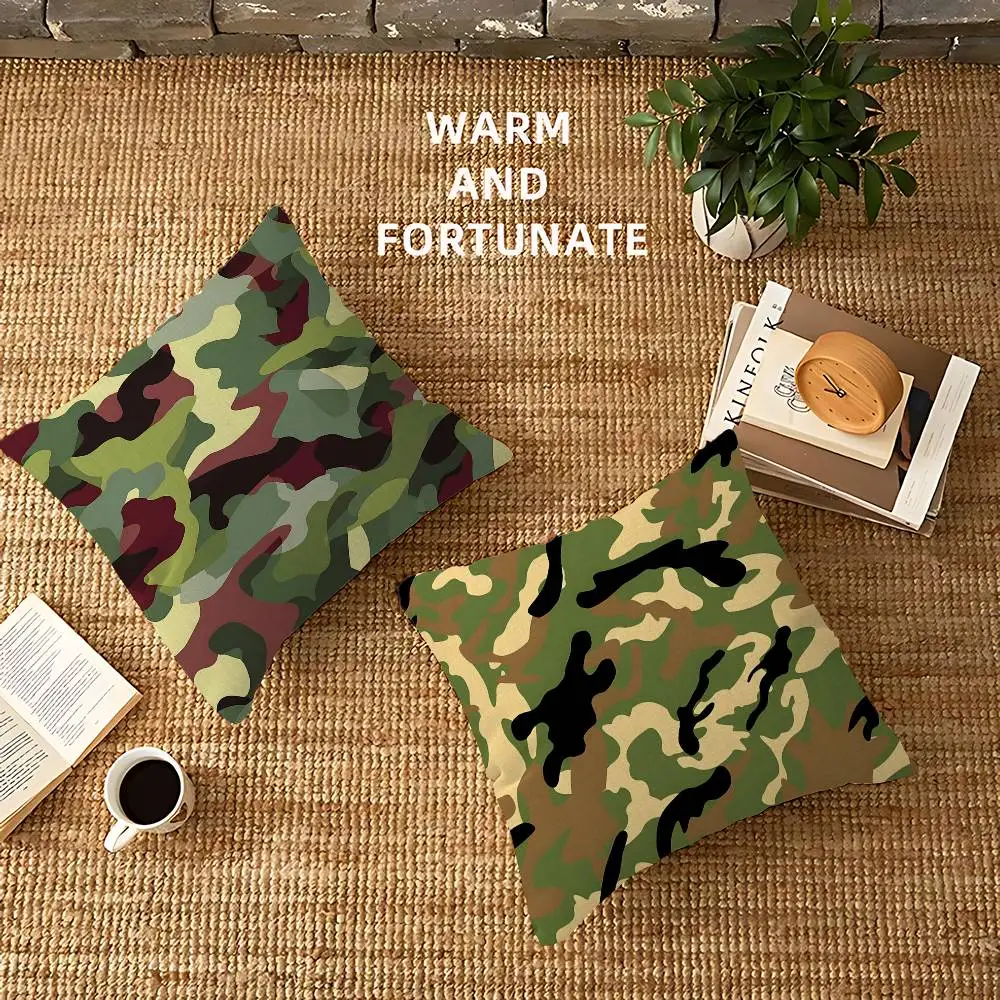 Camouflage Pattern Pillow Gift Home Office Decoration Bedroom Sofa Car Cushion Cover case 45x45