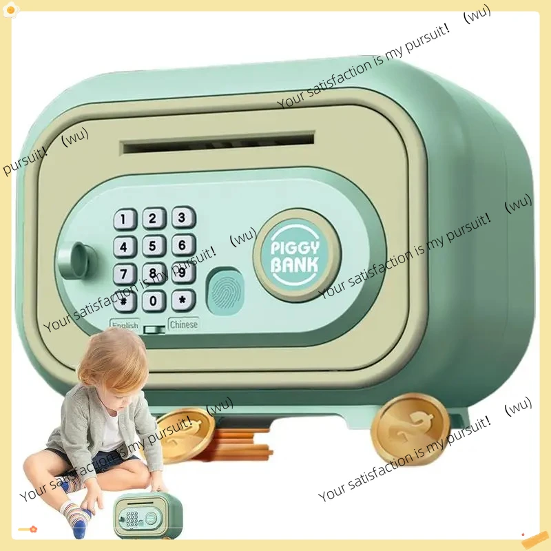 Children's piggy bank - large capacity multi-function dual mode - unlocking automatic induction - roll money saving