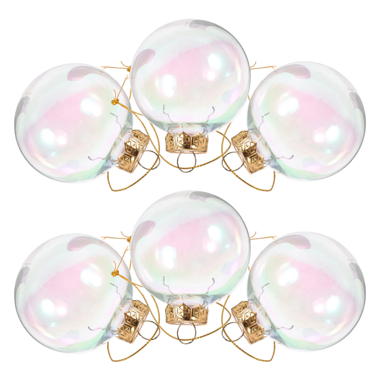 

6Pcs Xmas Ball Ornaments Plastic Lightweight Xmas Tree Hanging Decorations Christmas Party Supplies Tree Window Door Hanging