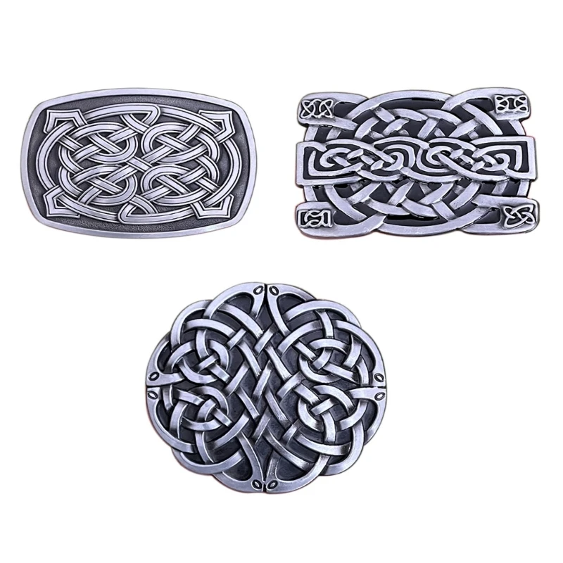 Carved Knotting Design Belt Buckle Teenager Rock Belt Buckle