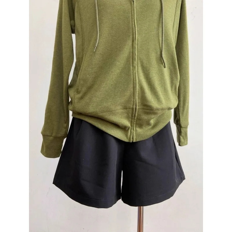 

Korean Style Loose Casual Hooded Zipper Sweatshirt Jacket Women's Trendy Top Women's Thin